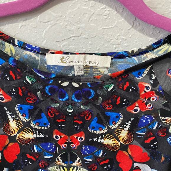 Lovers + Friends Women's Butterfly Print Dress Size Medium - Picture 3 of 11